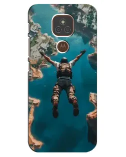 Чехол для Motorola MOTO E7 Plus с картинкой «PUBG — свободное падение»