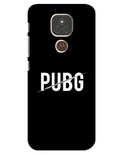 Чехол для Motorola MOTO E7 Plus с картинкой «PUBG — белый логотип»