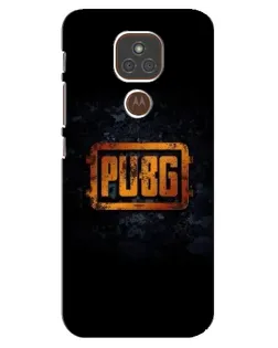 Чехол для Motorola MOTO E7 Plus с картинкой «PUBG — золотой логотип»