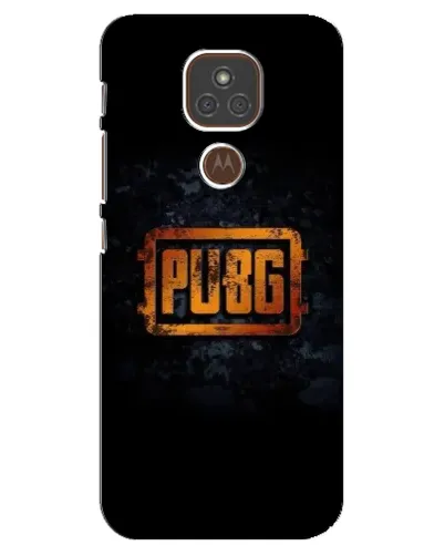 Чехол для Motorola MOTO E7 Plus с картинкой «PUBG — золотой логотип»