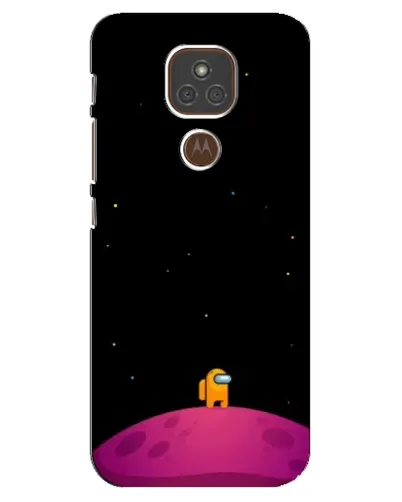 Чехол для Motorola MOTO E7 Plus с картинкой «Одинокий герой на планете»