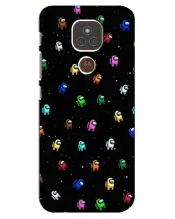Чехол для Motorola MOTO E7 Plus с картинкой «Экипаж Among Us»