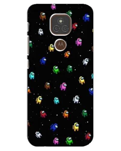 Чехол для Motorola MOTO E7 Plus с картинкой «Экипаж Among Us»