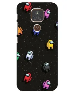 Чехол для Motorola MOTO E7 Plus с картинкой «Космический паттерн Among Us»