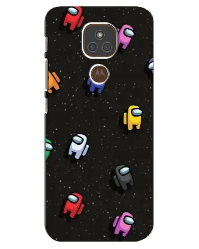Чехол для Motorola MOTO E7 Plus с картинкой «Космический паттерн Among Us»