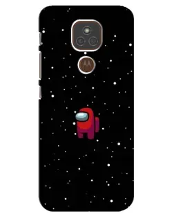 Чехол для Motorola MOTO E7 Plus с картинкой «Красный Among Us»