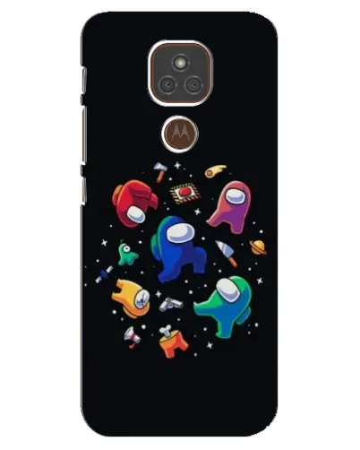 Чехол для Motorola MOTO E7 Plus с картинкой «Among Us космос»