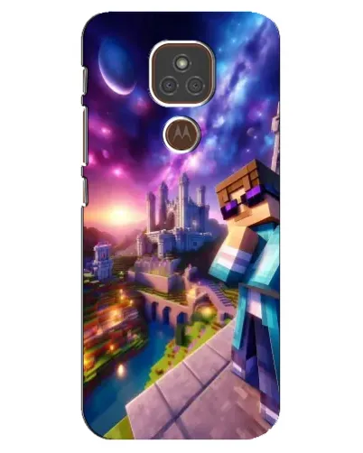 Чехол для Motorola MOTO E7 Plus с картинкой «Стив и космос»