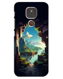 Чехол для Motorola MOTO E7 Plus с картинкой «Вид из пещеры»