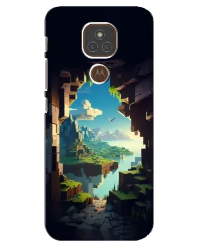 Чехол для Motorola MOTO E7 Plus с картинкой «Вид из пещеры»