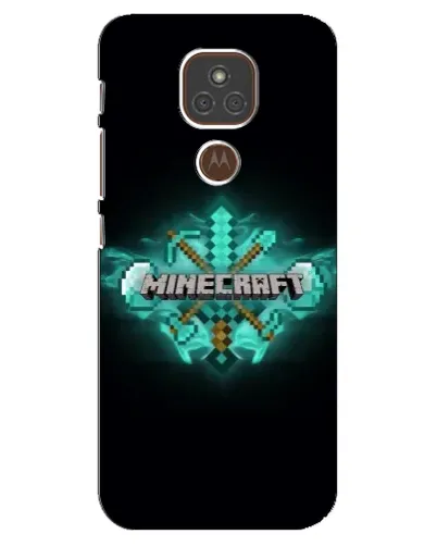 Чехол для Motorola MOTO E7 Plus с картинкой «Minecraft Diamond лого»