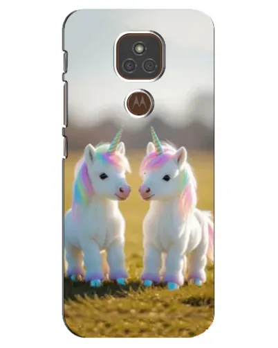 Чехол для Motorola MOTO E7 Plus с картинкой «Пара единорогов» Чехол для Motorola MOTO E7 Plus с картинкой «Пара единорогов»