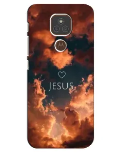 Чехол для Motorola MOTO E7 Plus с картинкой «Сияние Имени Jesus»