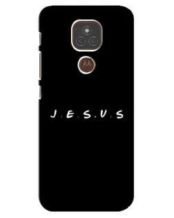 Чехол для Motorola MOTO E7 Plus с картинкой «Точки веры J.E.S.U.S.»