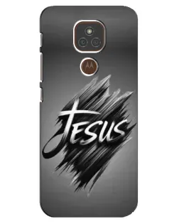 Чехол для Motorola MOTO E7 Plus с картинкой «Надпись Jesus Graffiti»