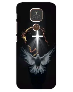 Чехол для Motorola MOTO E7 Plus с картинкой «Голубь и Свет»