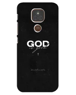 Чехол для Motorola MOTO E7 Plus с картинкой «GOD — Бог над всем»