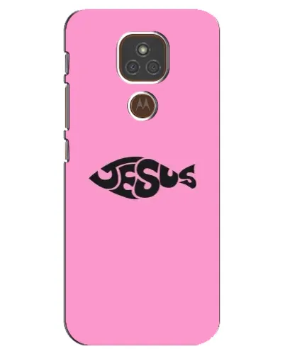 Чехол для Motorola MOTO E7 Plus с картинкой «Розовый символ Jesus» Чехол для Motorola MOTO E7 Plus с картинкой «Розовый символ Jesus»
