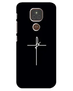 Чехол для Motorola MOTO E7 Plus с картинкой «Тонкий крест»