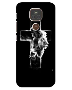 Чехол для Motorola MOTO E7 Plus с картинкой «Сияющий крест Jesus»