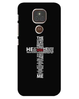 Чехол для Motorola MOTO E7 Plus с картинкой «Текстовый крест»