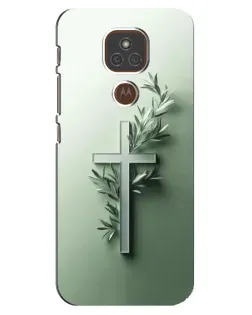 Чехол для Motorola MOTO E7 Plus с картинкой «Оливковая ветвь»