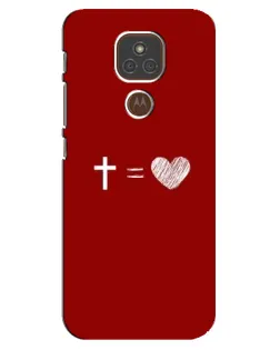 Чехол для Motorola MOTO E7 Plus с картинкой «Уравнение любви»