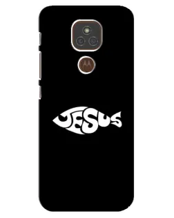 Чехол для Motorola MOTO E7 Plus с картинкой «Рыба Jesus»