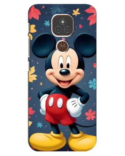 Чехол для Motorola MOTO E7 Plus с картинкой «Осенний Mickey Mouse»
