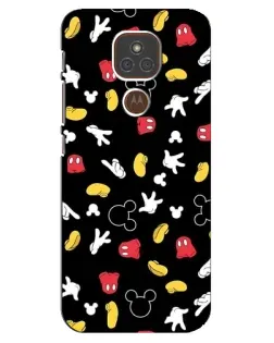 Чехол для Motorola MOTO E7 Plus с картинкой «Графический принт лапок»