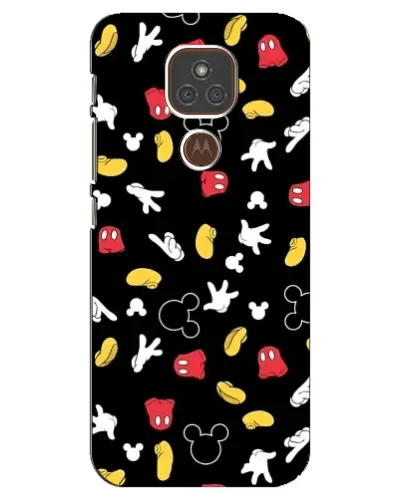 Чехол для Motorola MOTO E7 Plus с картинкой «Графический принт лапок»