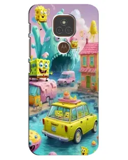 Чехол для Motorola MOTO E7 Plus с картинкой «Монстр-трак приключения»