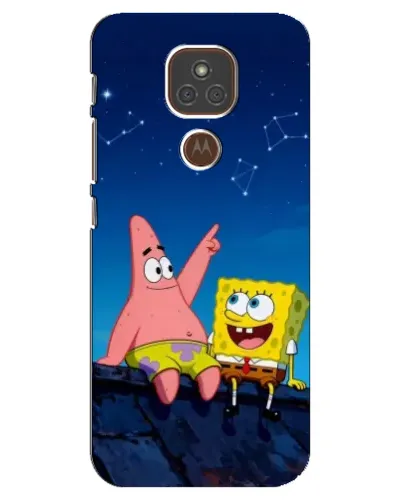 Чехол для Motorola MOTO E7 Plus с картинкой «Губка Боб и Патрик ночью» Чехол для Motorola MOTO E7 Plus с картинкой «Губка Боб и Патрик ночью»