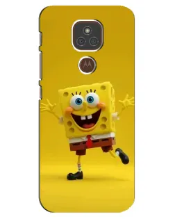 Чехол для Motorola MOTO E7 Plus с картинкой «Позитивный Губка Боб»