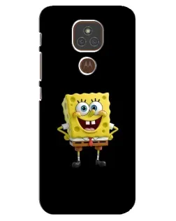 Чехол для Motorola MOTO E7 Plus с картинкой «Классический Губка Боб»