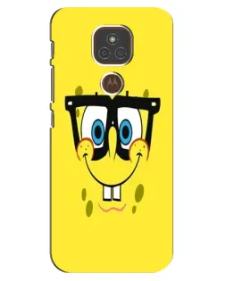 Чехол для Motorola MOTO E7 Plus с картинкой «Минималистичный Спанч Боб»