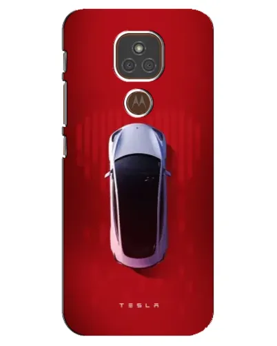 Чехол для Motorola MOTO E7 Plus с картинкой «Tesla Top View»