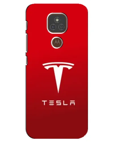 Чехол для Motorola MOTO E7 Plus с картинкой «Tesla Red Classic»