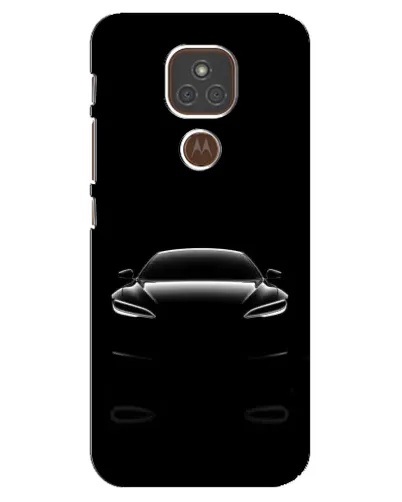 Чехол для Motorola MOTO E7 Plus с картинкой «Силуэт Tesla Night»
