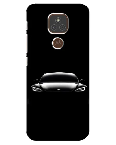Чехол для Motorola MOTO E7 Plus с картинкой «Фары Tesla Night»