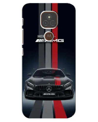 Чехол для Motorola MOTO E7 Plus с картинкой «Mercedes — белый карбон»