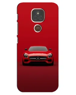 Чехол для Motorola MOTO E7 Plus с картинкой «Красный Mercedes AMG»