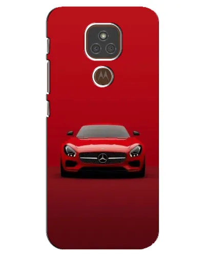 Чехол для Motorola MOTO E7 Plus с картинкой «Красный Mercedes AMG»