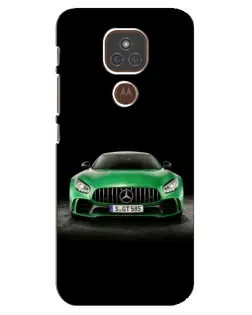 Чехол для Motorola MOTO E7 Plus с картинкой «Mercedes — неоновый лого»