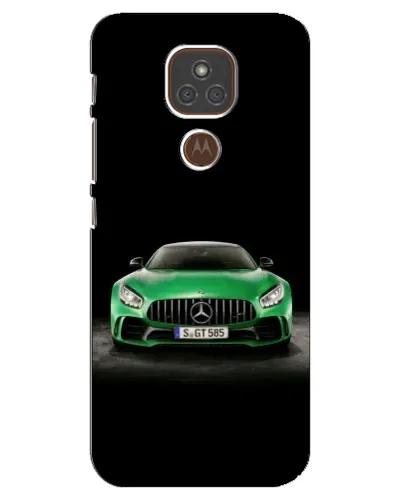 Чехол для Motorola MOTO E7 Plus с картинкой «Mercedes — неоновый лого»