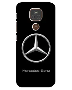 Чехол для Motorola MOTO E7 Plus с картинкой «Mercedes Silver Logo»