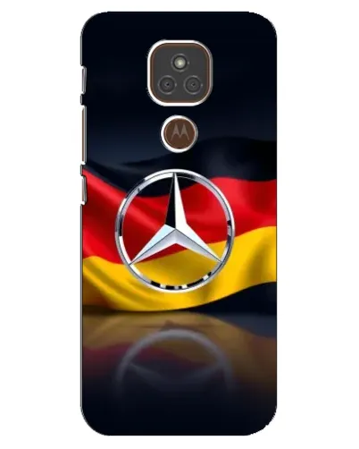 Чехол для Motorola MOTO E7 Plus с картинкой «Mercedes — флаг Германии»