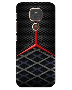 Чехол для Motorola MOTO E7 Plus с картинкой «Mercedes Carbon Grid»