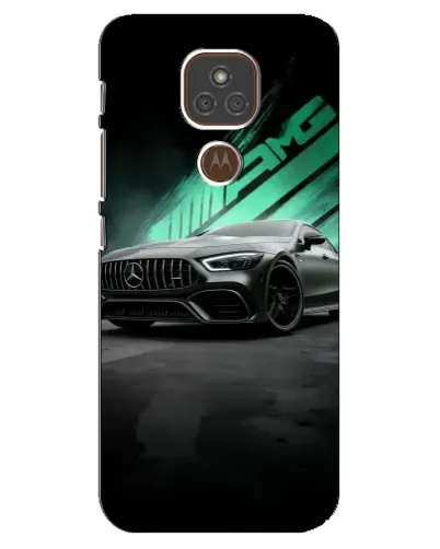Чехол для Motorola MOTO E7 Plus с картинкой «Темный Mercedes AMG»