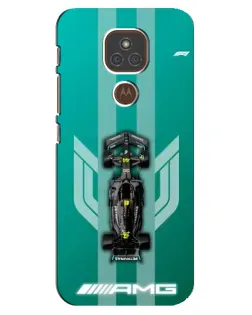 Чехол для Motorola MOTO E7 Plus с картинкой «Mercedes AMG Petronas»